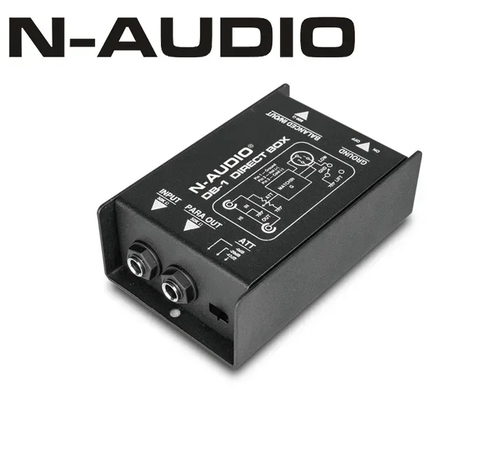 Passive Audio DI Box Direct Injection Box Low Noise Guitar Bass DI TRS 2 Channel Audio Converter Multi-purpose Mixer Audio