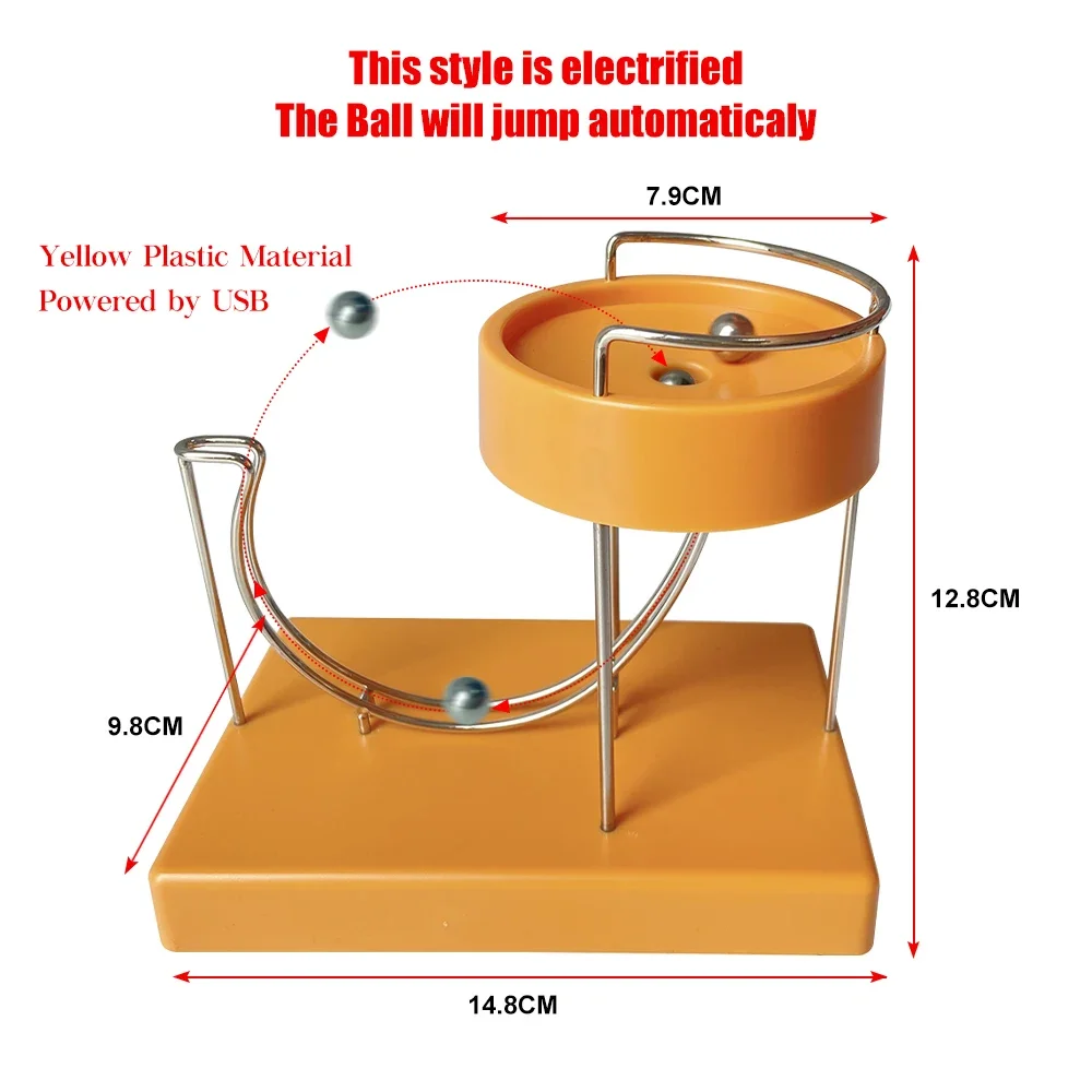 Creative Infinite Jumping Table Toy, Perpetual Marble Machine, Kinetic Art Motion, Inertial Metal, Automatic Home Decoration