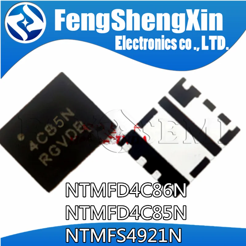 

5pcs NTMFD4C86N 4C86N NTMFD4C85NT1G 4C85N NTMFD4C86NT1G NTMFD4C85N NTMFS4921N 4921N QFN Chipset