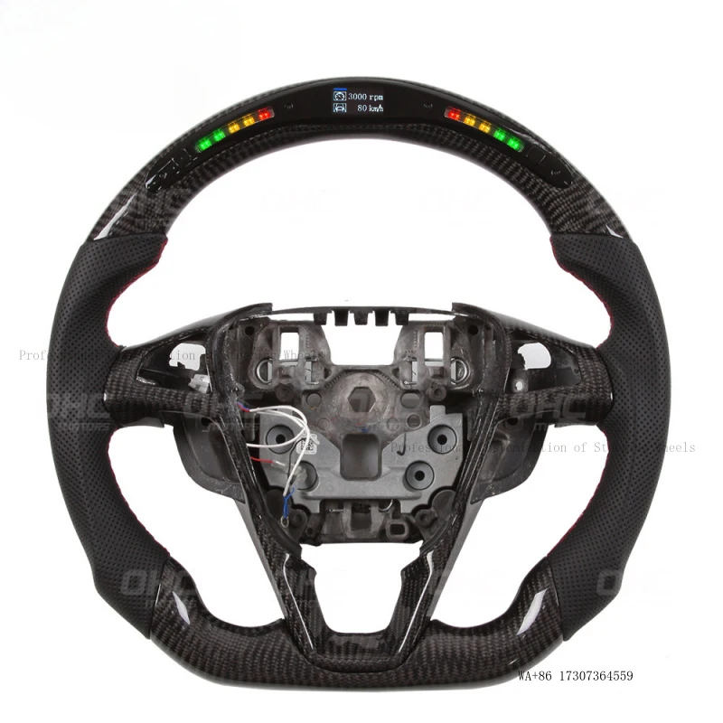 Suitable for Ford Focus ST RS, real carbon fiber LED smart car steering wheel modification