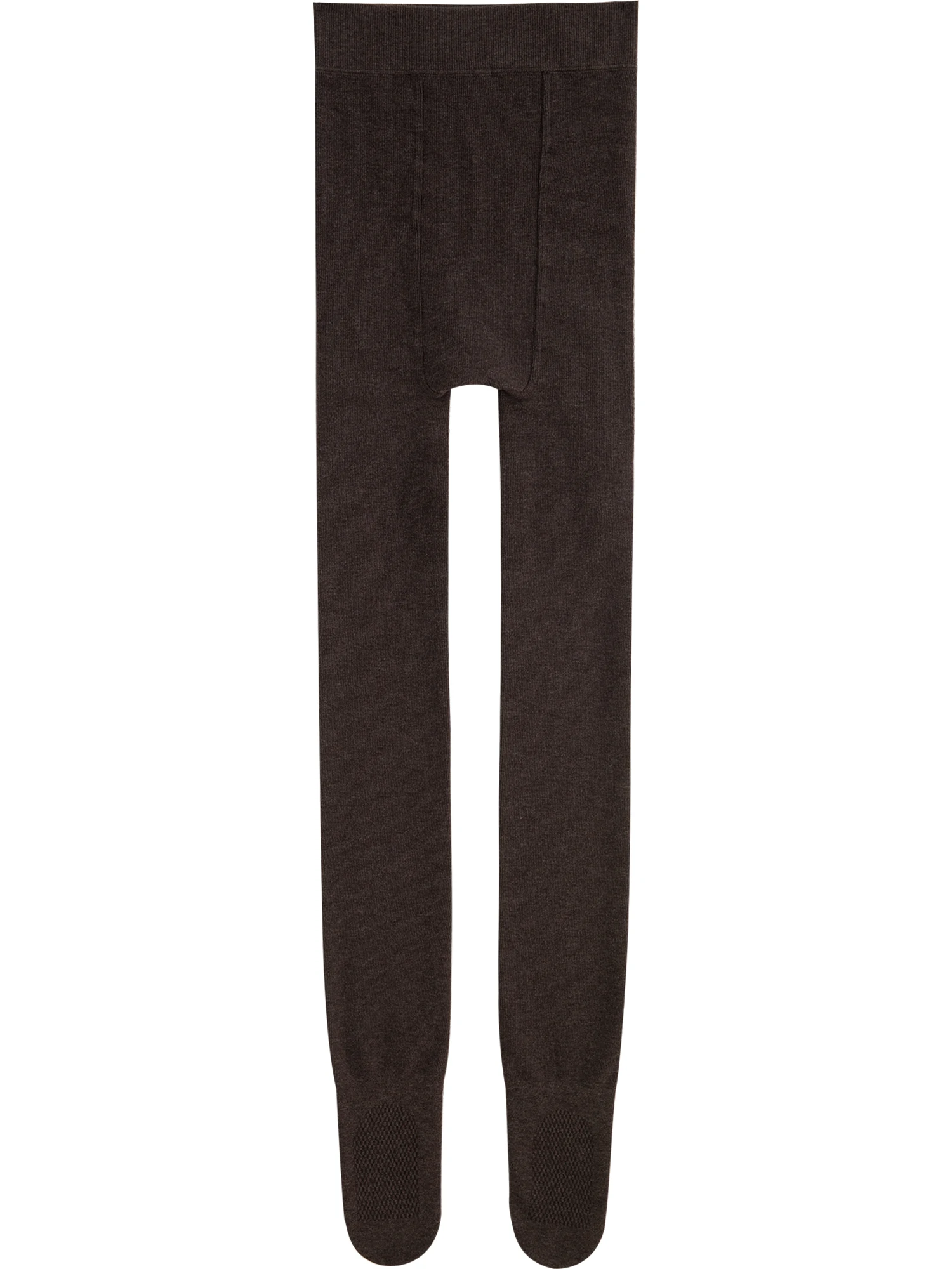 ZIQIAO جوارب طويلة للتخسيس باللون الرمادي المضغوط قليلاً 2025 سراويل ضيقة جديدة بلون القهوة