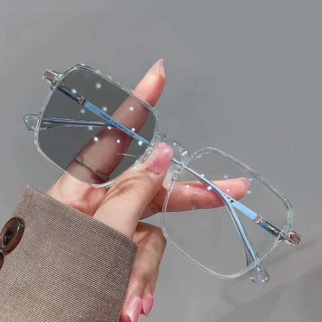 Photochromic Anti Radiation Glasses Metal Eyeglass For Woman Men 3