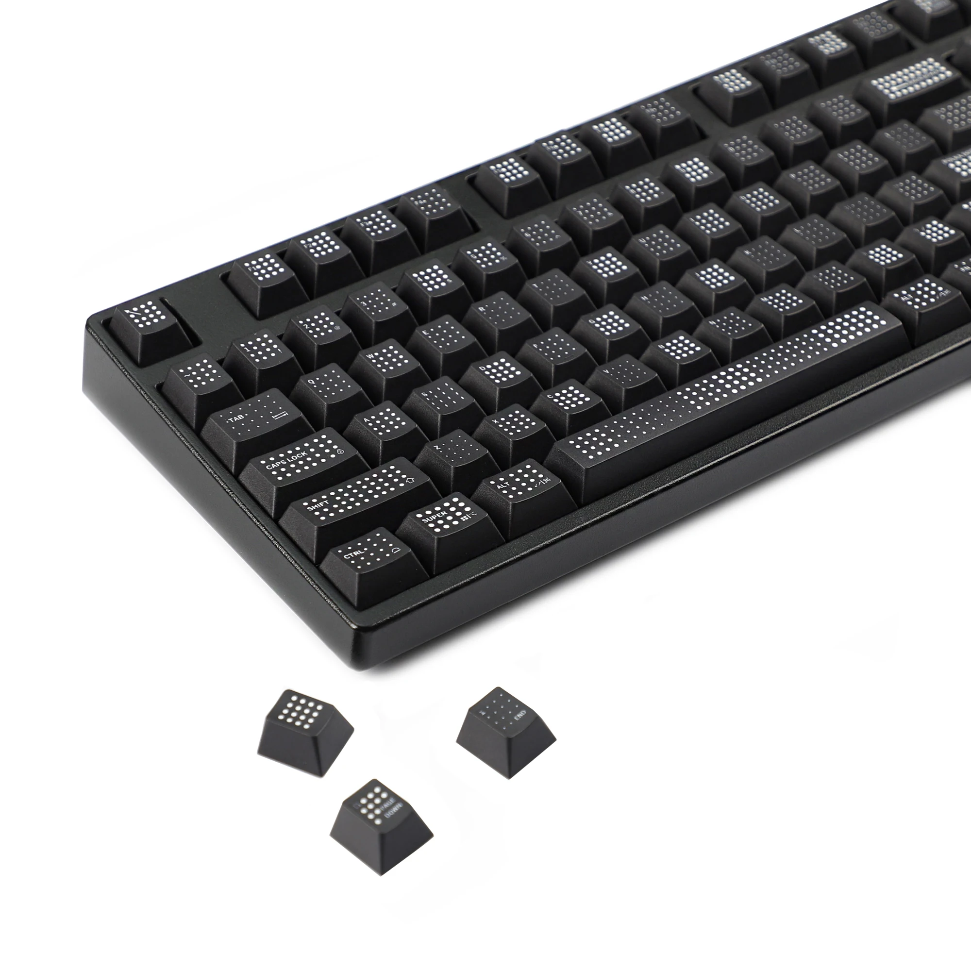 

Комплект из 142 клавиш с тематикой в горошек, черно-красные, профиль Cherry, PBT, с верхней печатью, для механических клавиатур 61/68/84/87/98/104/108 MX