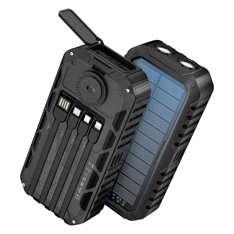 

Solar Power Bank 20000mAh Magnetic Wireless Charger for Apple Watch 10 External Battery 22.5W Fast Charger for iPhone 17 Samsung