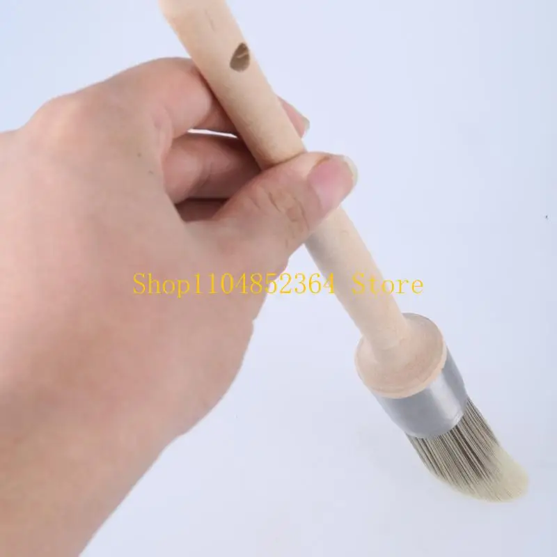 652F MultiPurpose Paint Brush Round Paint Brush For Fine Edges And Window Frame Decorating Trim Paint Brush 1in,0.8in 0.6in