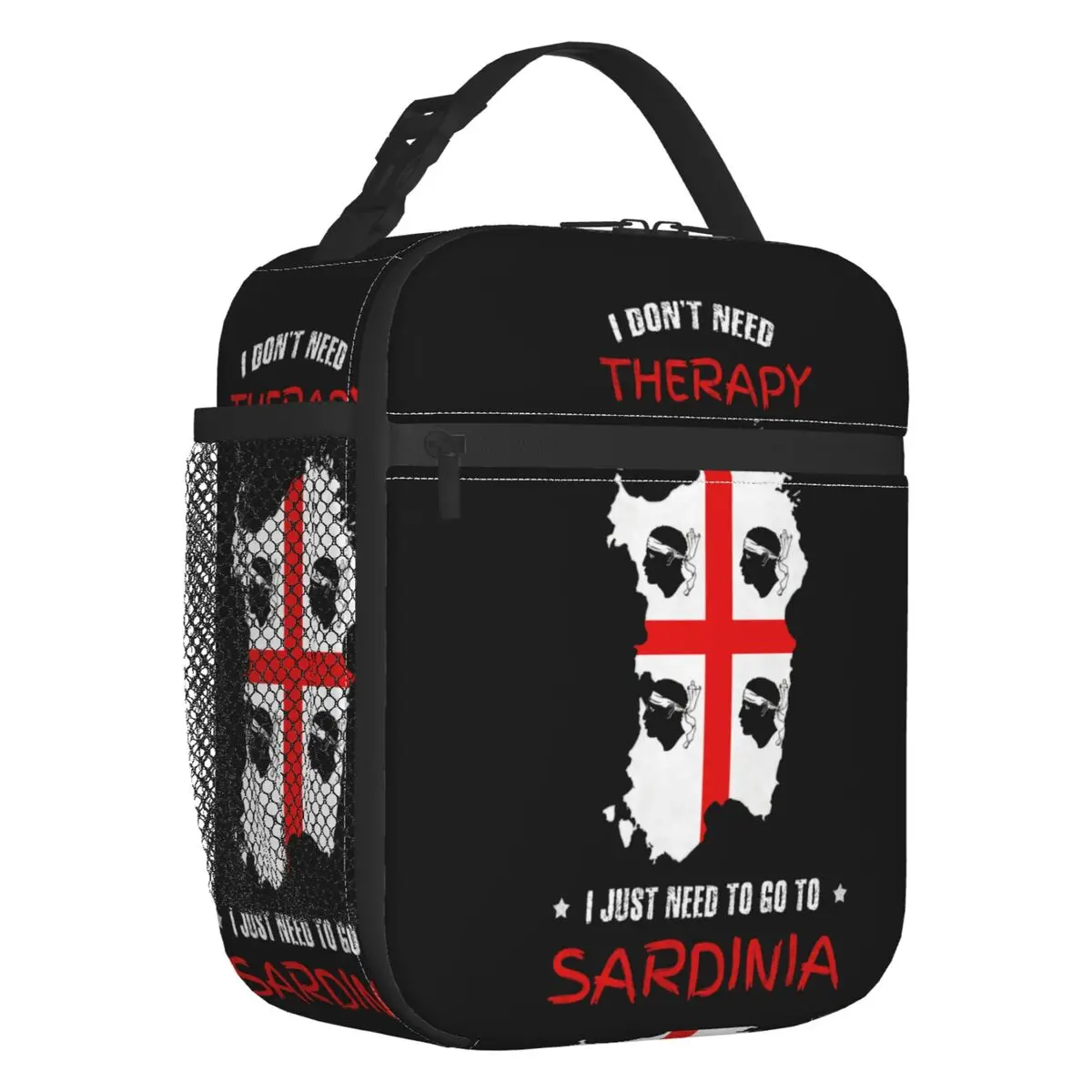 

Sardinia Is My Therapy Insulated Lunch Bag Leakproof Italy Flag Italia Italian Pride Thermal Cooler Lunch Tote Beach Camping