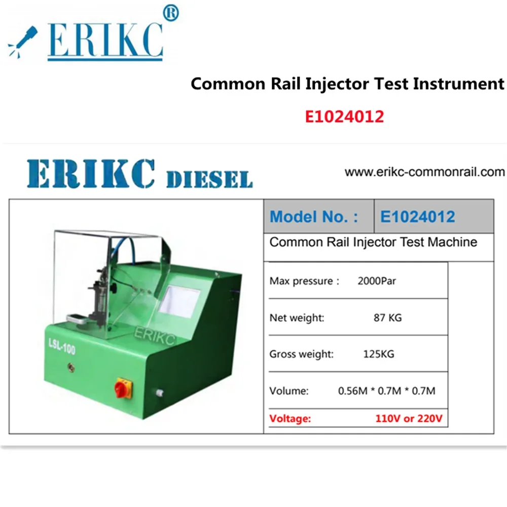 ERIKC Lsl100 E1024012 Common Rail Engine Test Bench Machine for Diesel Fuel Injection Pumps