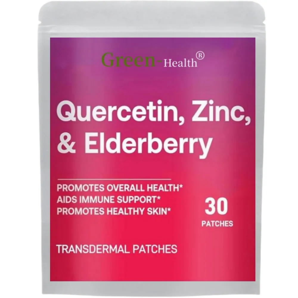 

Quercetin Transdermal Patches with Elderberry Zinc Support Immune-30 Patches One Month Supply