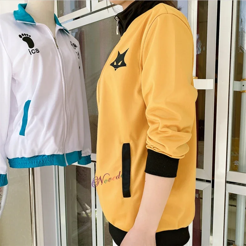 Veste de baseball à col montant pour hommes et femmes, vestes Hip Hop, impression 3D, anime MSBY Team, Haikyu, automne, hiver