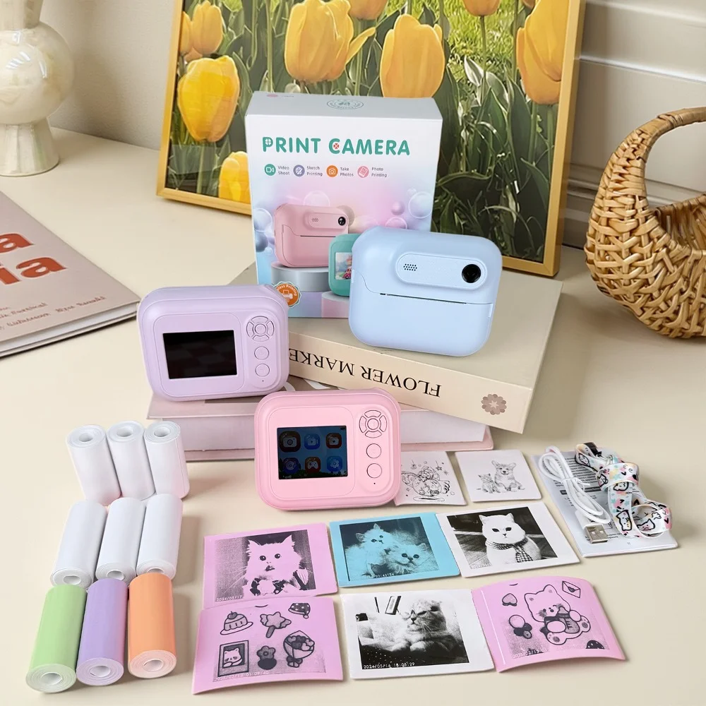 Instant Print Camera HD Digital Camera Support 17 Languages Instant Photo Printing Camera 1300mAh for Girls Boys Birthday Gifts view 4