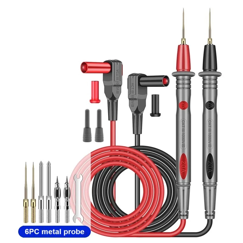 P1505D Multimeter probe - replaceable needle - test lead kit - multimeter wire tip probe - antifreeze silicone wire