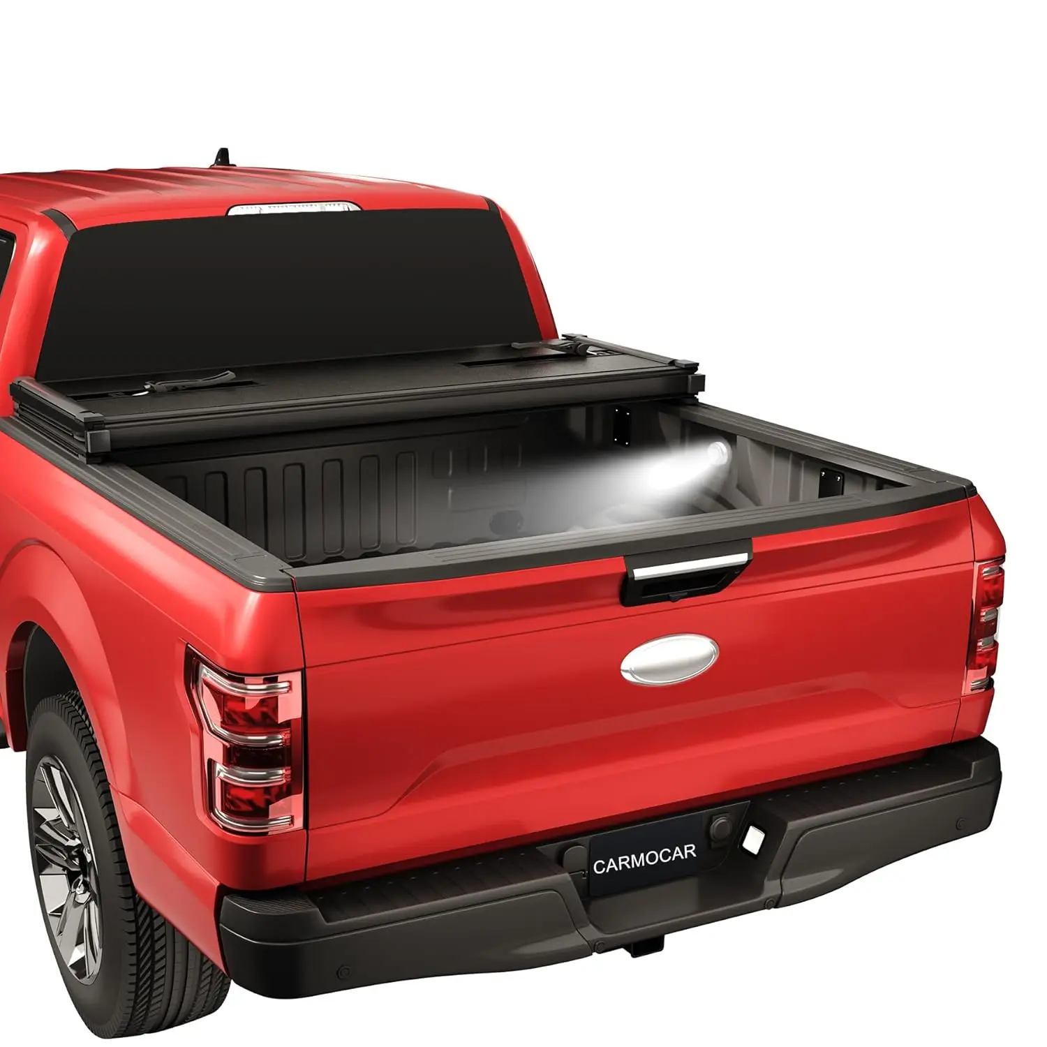 

Hard Tri-Fold Tonneau Cover Pickup Truck Bed Cover LED Light 5FT for 2005-2015 Tacoma, Custom