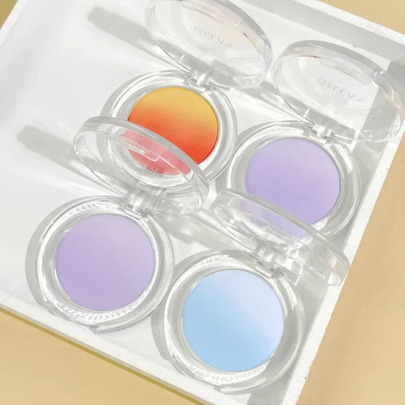 Paleta de rubor degradado de 2 colores para mujer, maquillaje de brillo Natural, mejillas azules y púrpuras, maquillaje coreano, Cosméticos de belleza