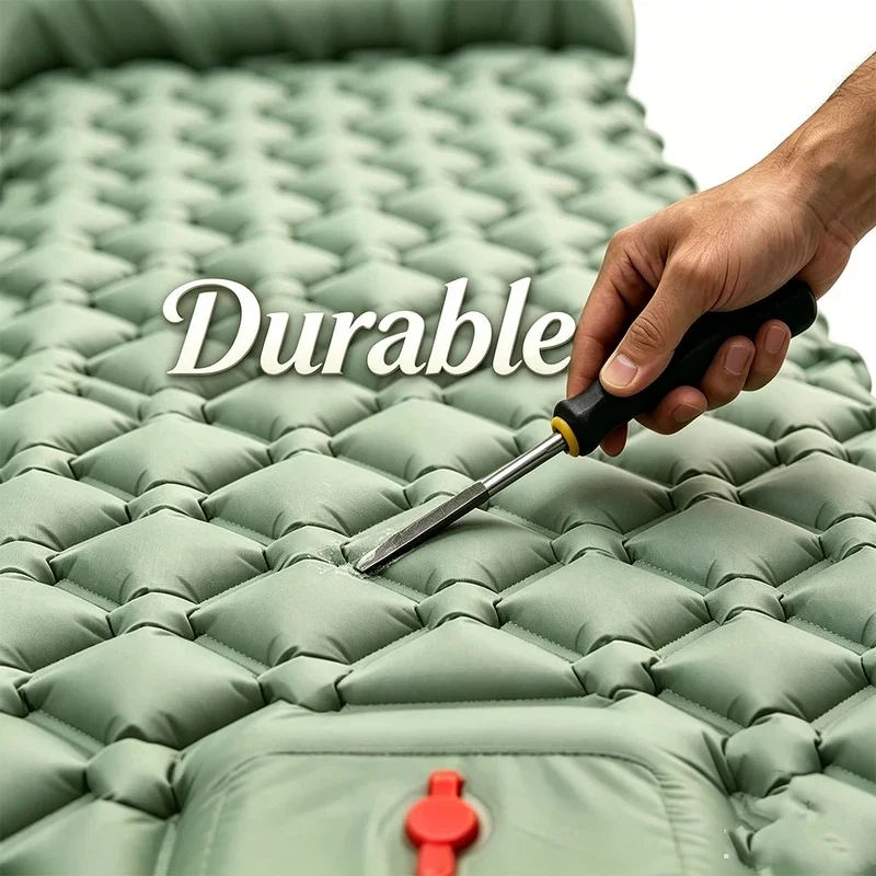 Ultralight Inflatable Camping Sleeping Pad Built-in Pump Air Mattress With Pillow Waterproof Portable Sleeping Mat For Outdoor T image 2