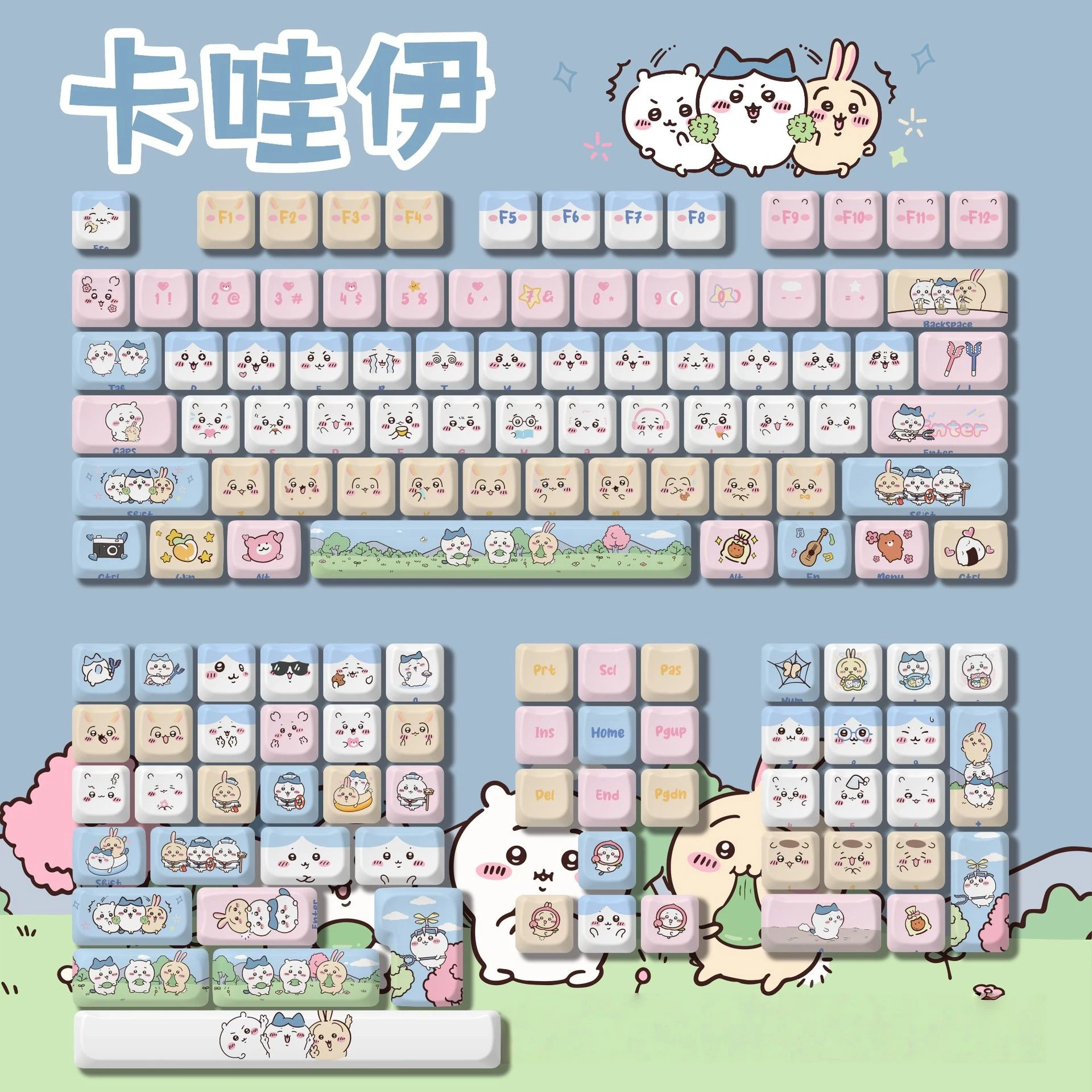 

144 Keys/set Kohachi Keycaps MOA Profile GMK PBT Cute Anime Keycaps for Mechanical Keyboard Dye Sublimation Gaming Keycap
