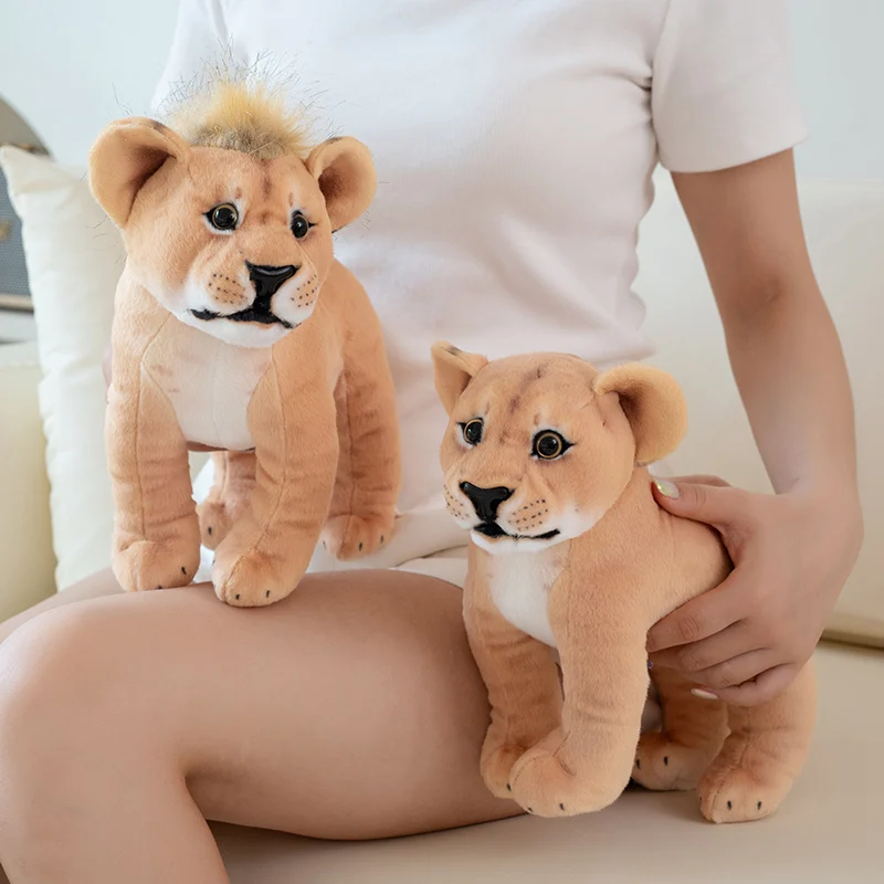 30cm Simulation Wild Animal Tiger Plush Doll Realistic Tiger Leopard Lion Plush Toy Home Decoration Birthday Gift For Boys