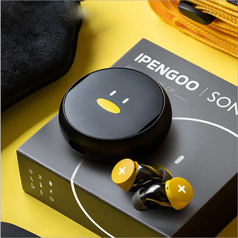 SONGX-IPENGOO TWS Fones De Ouvido Sem Fio, Fones De Ouvido Impermeável, Alto-falante HIFI, 25 Horas De Espera, Verdadeiros Fones De Ouvido Bluetooth, Barulhento Reduzir Fones De Ouvido, S06