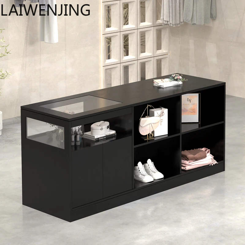 

SGF Island Table Glass Water Flow Ornament Display Table Storage Cabinet