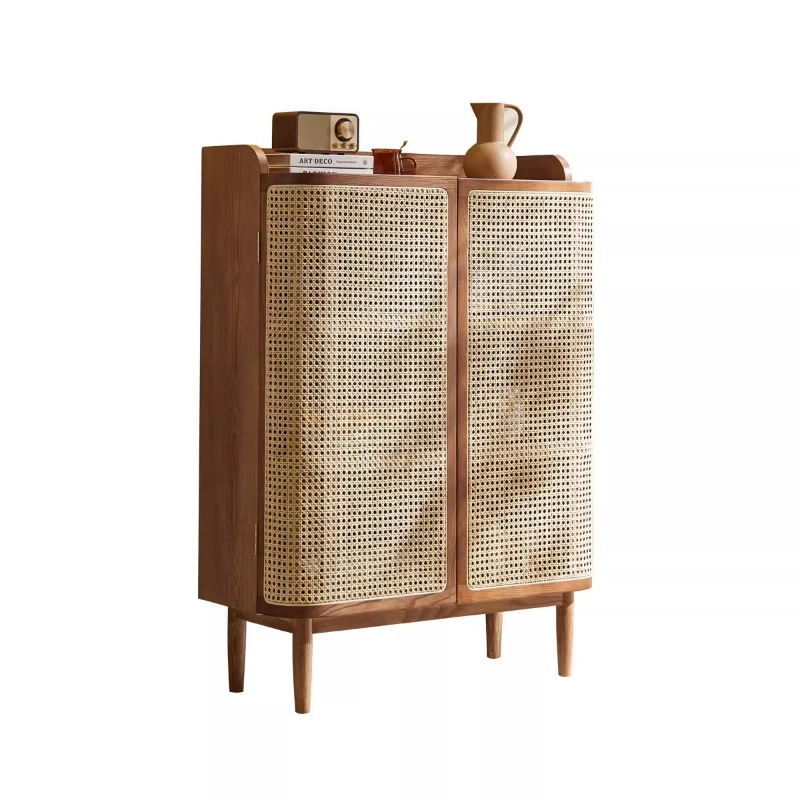 

Деревянная скандинавская компактная полка для хранения обуви, витрина для салона, двухдверный шкаф, шкаф для обуви, мебель для дома