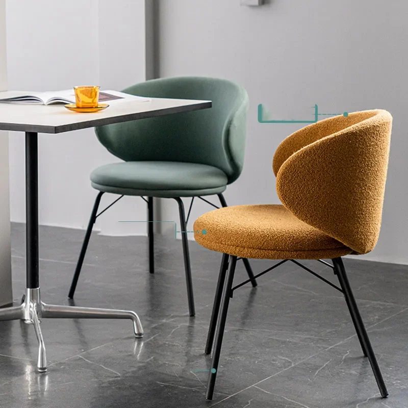 Modern Padded Dining Chair with Backrest Luxury Minimalist Upholstered Side Chair for Restaurant Hotel Office Conference Room