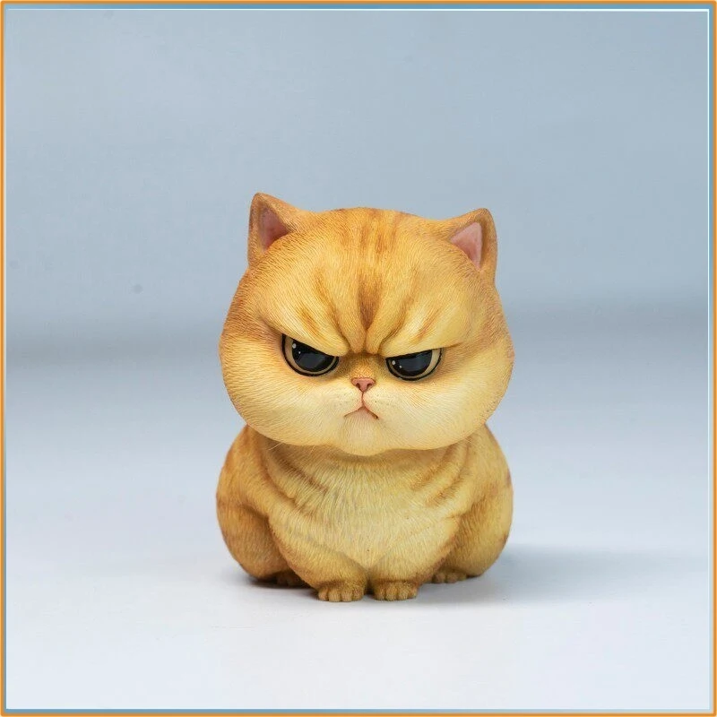 

In Stock Original Jxk318 Unhappy Cat Figurine, Realistic Cute Cat Statue, Desk Ornament Resin Model Toy Gift Gift