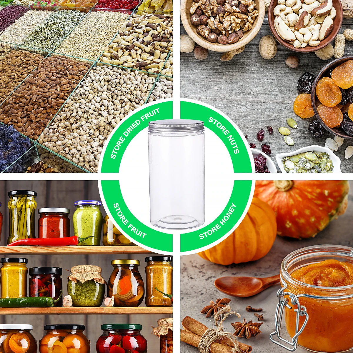 

Airtight Food Storage Jar Sealed Canister for Tea Coffee Beans Dry Food Safe Container Cereal Rice Nuts Keeper Leakproof