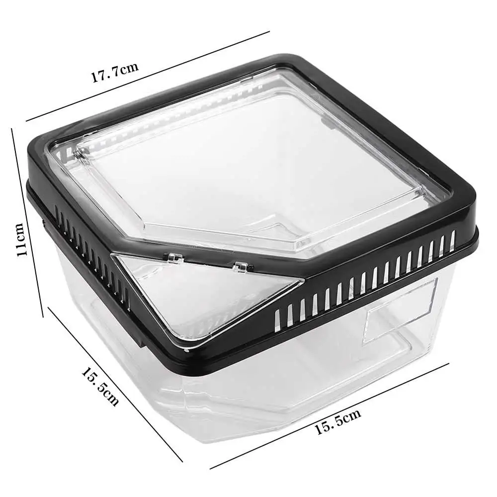 Spider Reptile Terrarium Tank Plastic Reptile Breeding Box Terrarium Cage Insect Viewing Box For Spider Lizard Snail Tarantulas