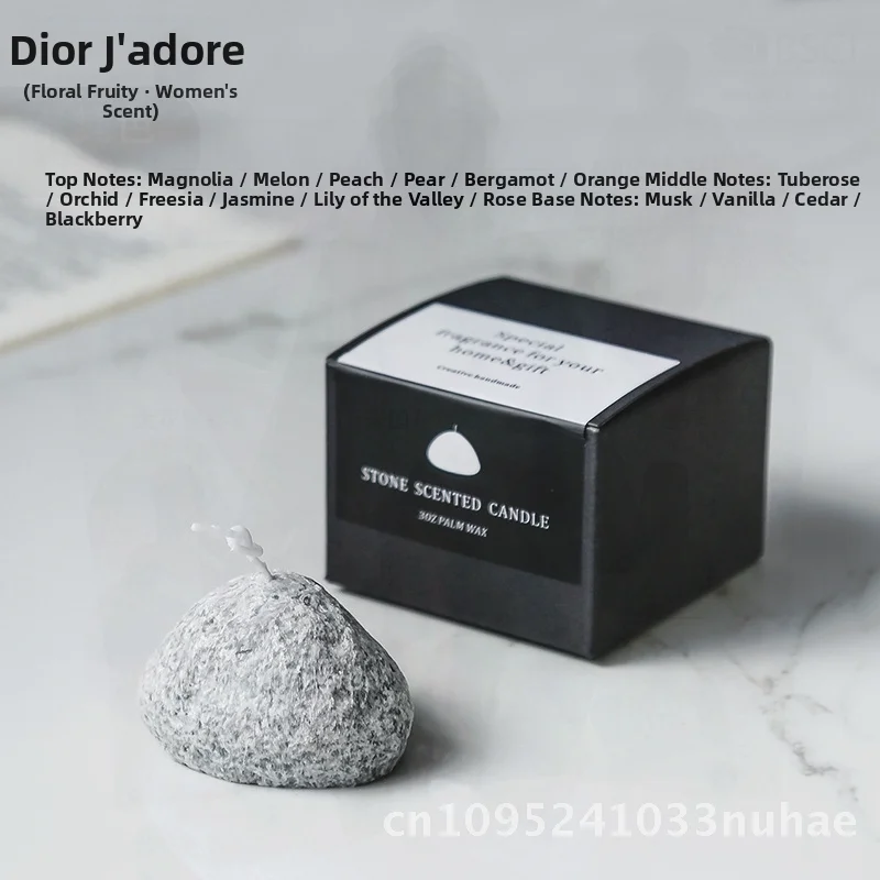 

Stone Ice Flower Aromatherapy Candle - Neutral No LOGO Handcrafted Scented Candle Creative Home Decorative Aromatic Ornaments