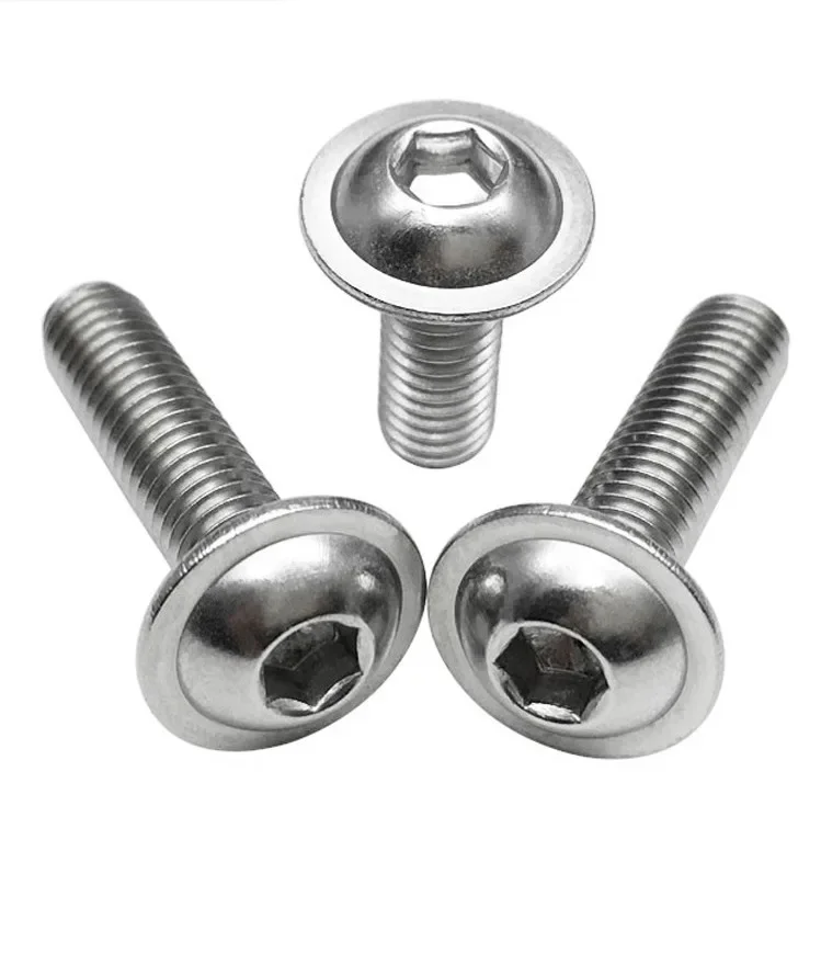1000 pçs/lote M3 * 8-M3 * 20mm 304 Cabeça Semi-redonda de Aço Inoxidável com Parafuso Hexagonal Acolchoado