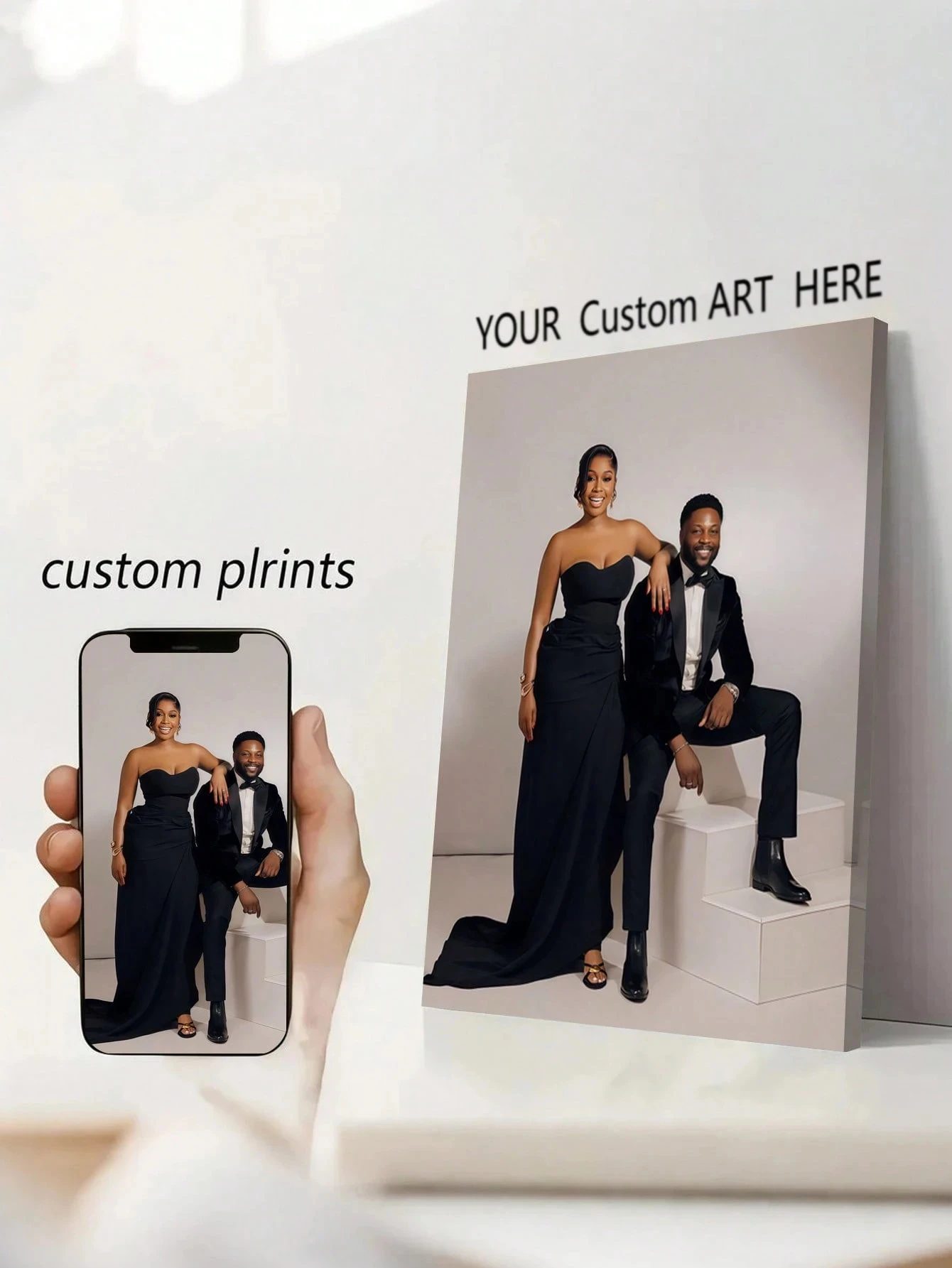 Customized Photo Canvas Print - Have Your Photo Printed On Canvas, Customize Wall Decor For Bedroom, Living Room