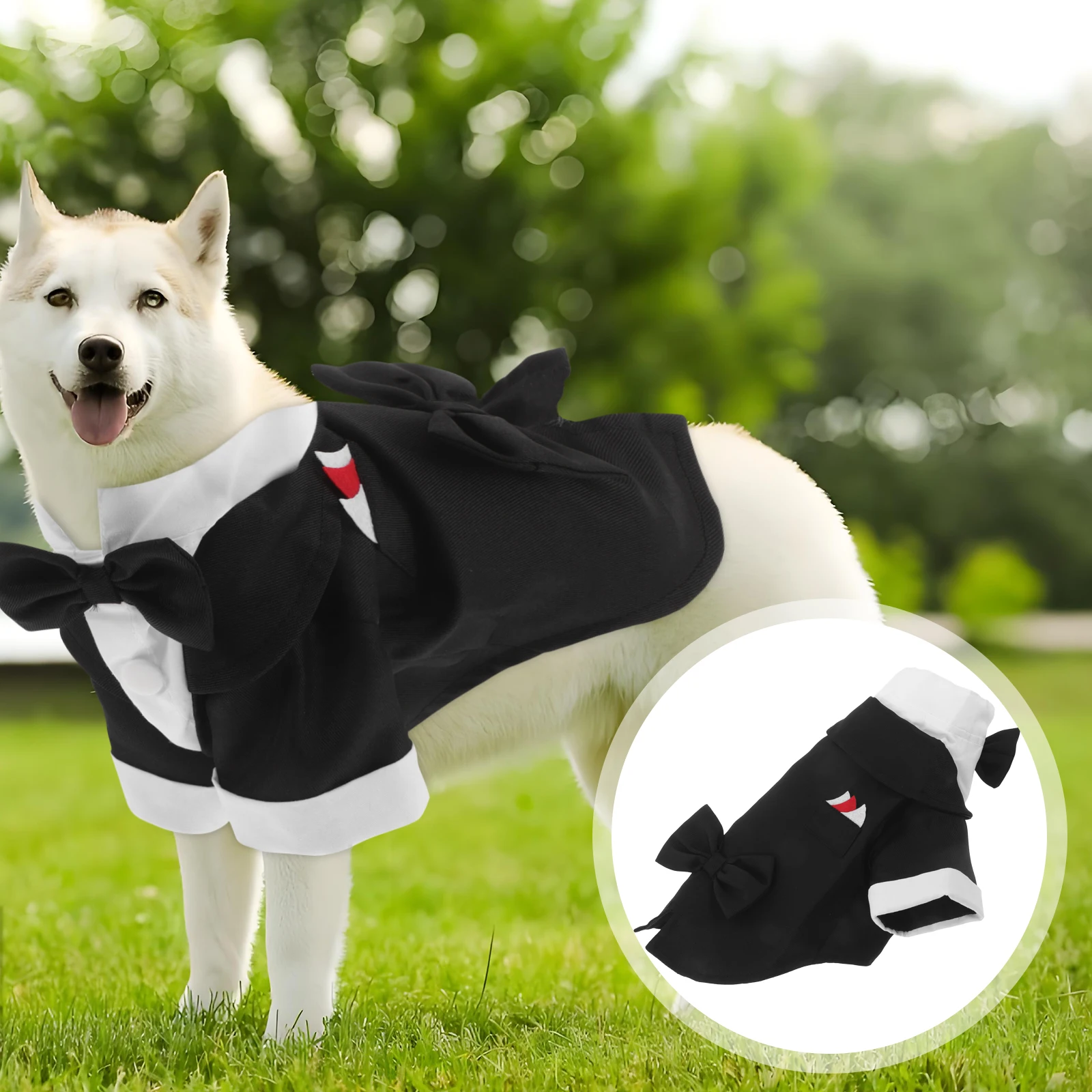 

Pet Holiday Dress Small Dog Dresses Birthday Shirt Formal Tuxedo Suit Polyester Prom Dinner Party Outfit For Cats Dogs Wedding