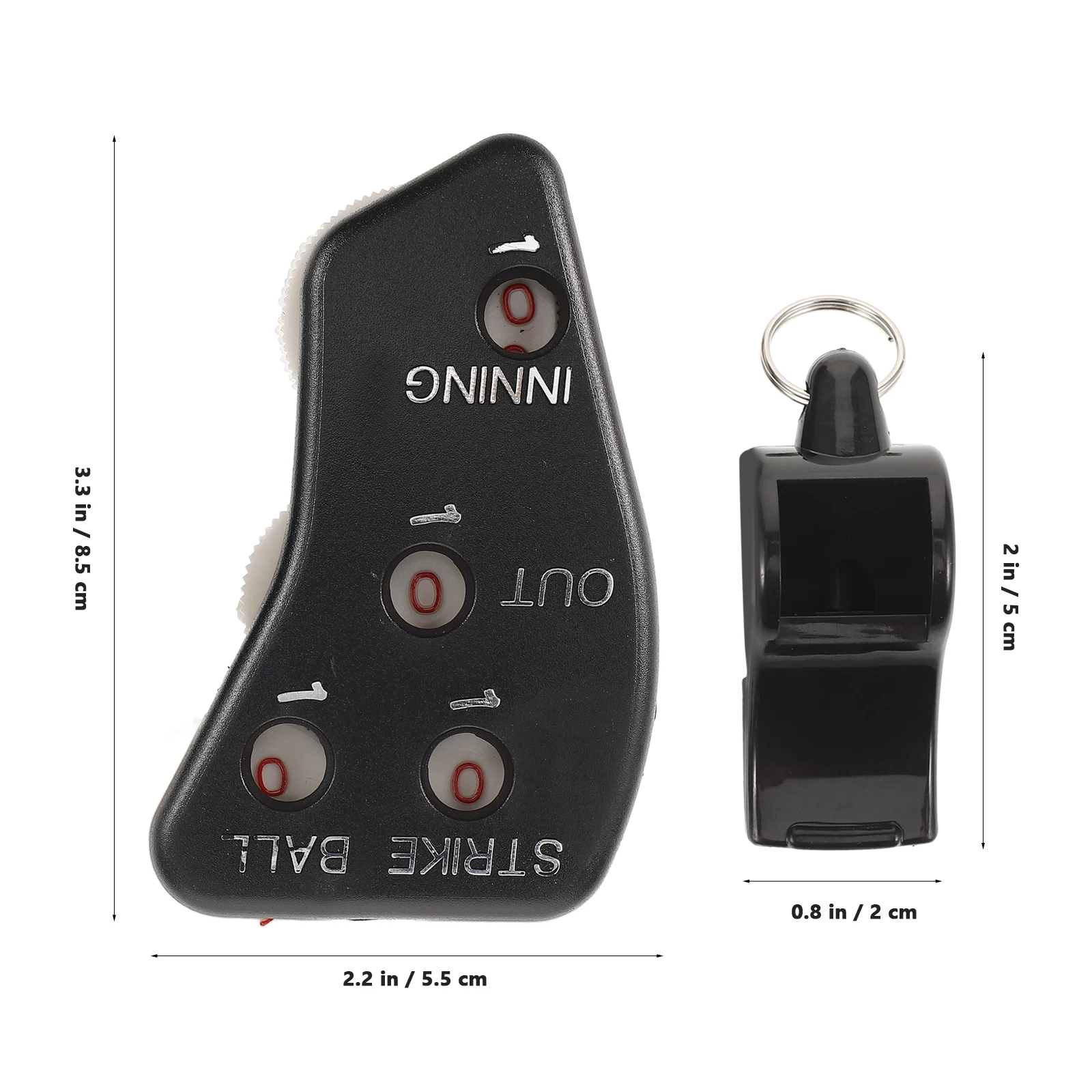 

1 set 1 Set Portable Umpire Clicker Score Counter Lightweight Scoring Device Whistle Umpire Indicator Reusable Baseball Counter