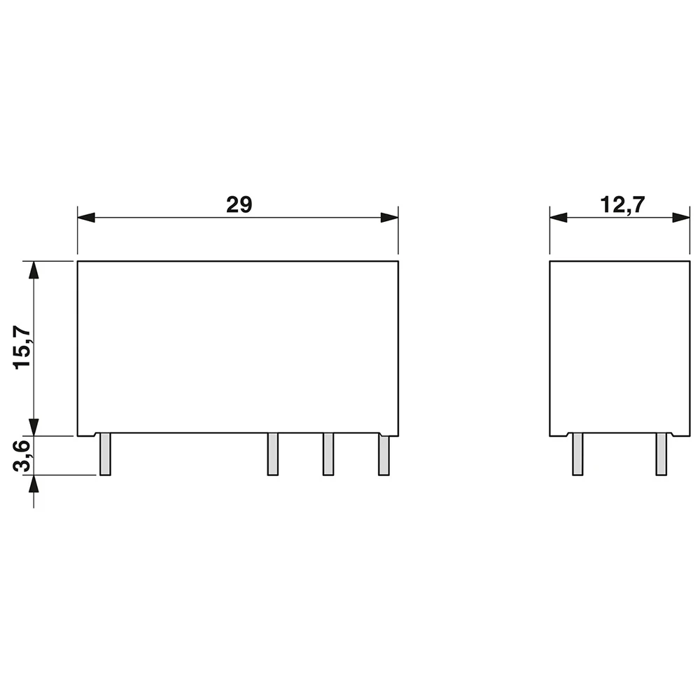 20 PCS 2906287 REL-MR-BL-230AC/21-21 Relé Único