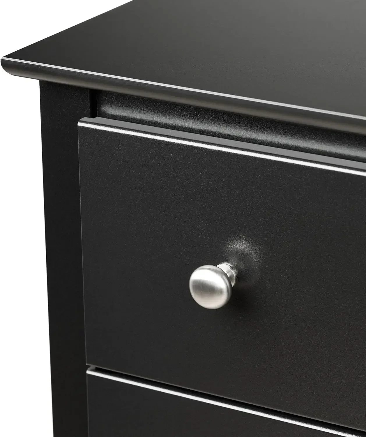 Sonoma Traditioneller hoher Nachttisch mit 3 Schubladen, funktioneller hoher Nachttisch mit 3 Schubladen, 40,6 cm T x 23 Zoll B x 29 Zoll H, Schwarz