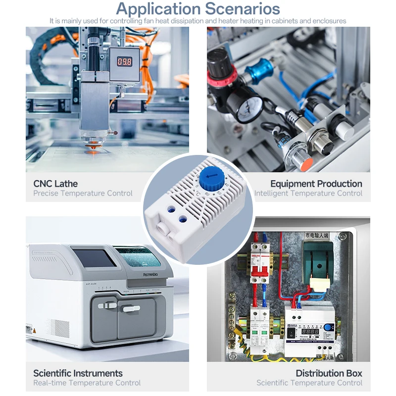 KTO011 KTS011 Mechanical Switch NO NC Thermoregulator AC220V Industrial Thermostat DIN Rail Cabinet Temperature Controller 60℃