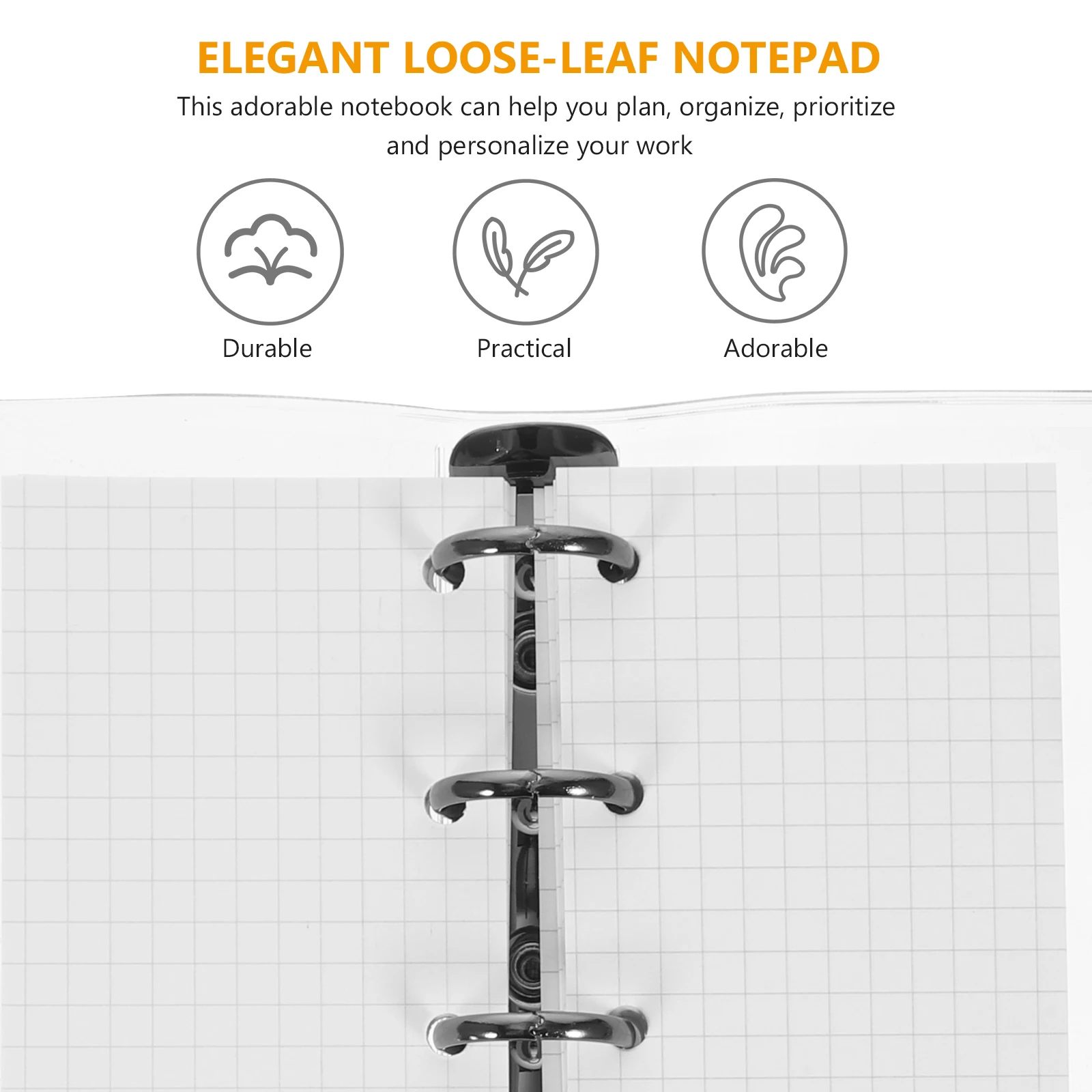 

2 Sets Loose Leaf Binder Ledger Student Scrapbook Notebook Paper Small Writing Pads