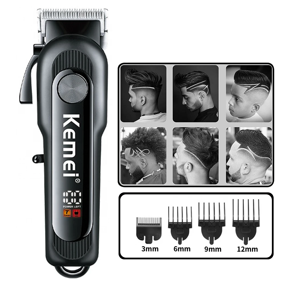 

KM Hair Cutting Machine Professional Hair Clipper Rechargeable Hair Trimmer For Men Shaver Barber Accessories Cut Machin Beard