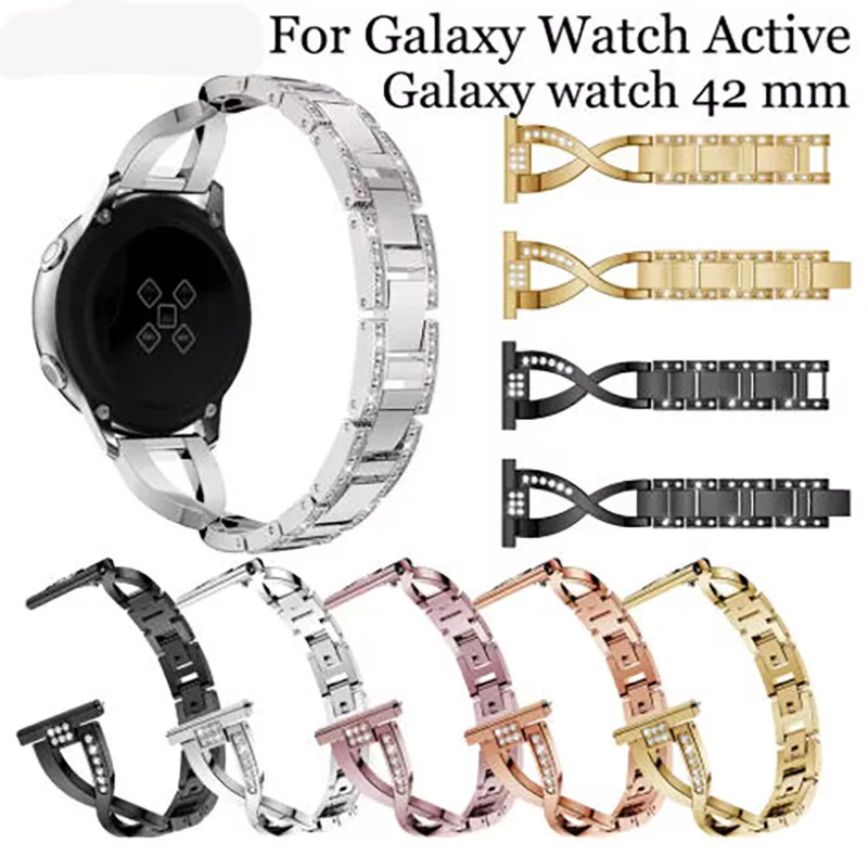 

20mm Stainless Steel Watchband for Samsung Galaxy Watch Active 2 Release Strap Wristband For Samsung Gear Sport S2 Watch Band