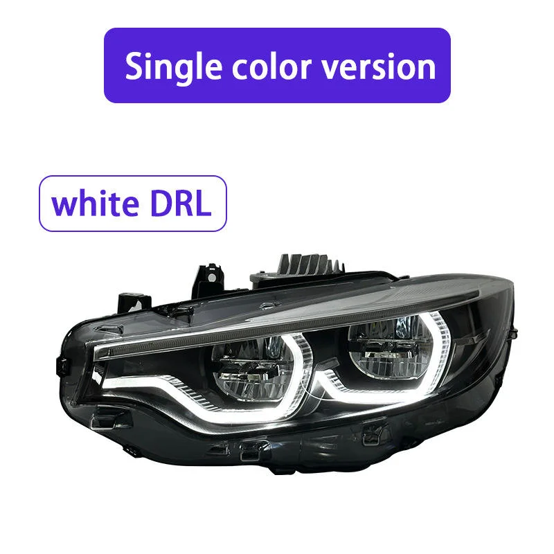 For F32F33  F80 F82 M3 M4 Lci Headlights High and Low Fog Lights,turn Signals Yellow and White  Ikon Style LED Headlights