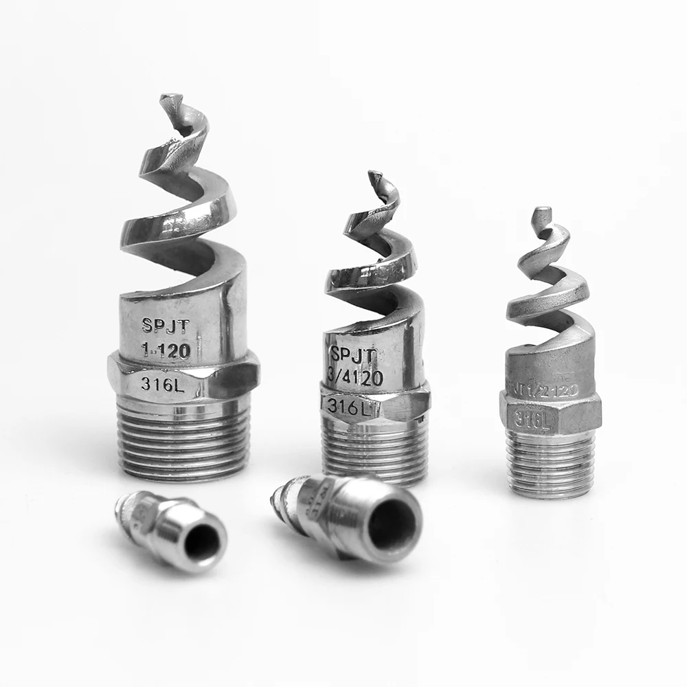 Huajue High-Power Jet Pool Blower Radiator High Flow Angle 1/4 Inch 90° BSPT External Thread Stainless Steel Spiral Nozzle