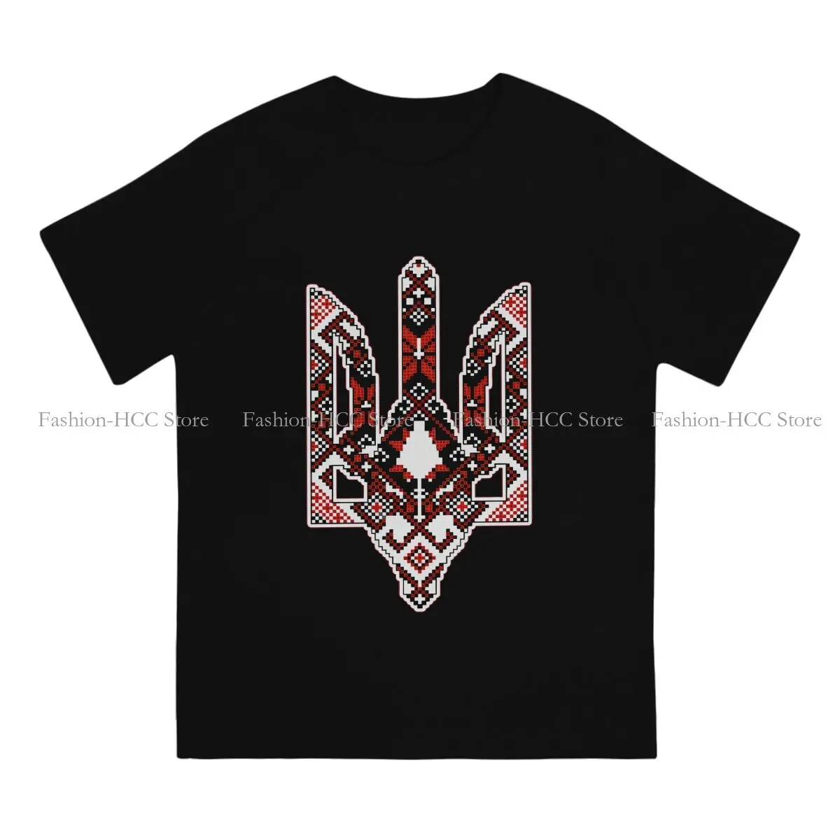 National Symbols Graphic Polyester TShirt Ukrainian Vyshyvanka Ornament Printing Tops Leisure T Shirt Male Tee