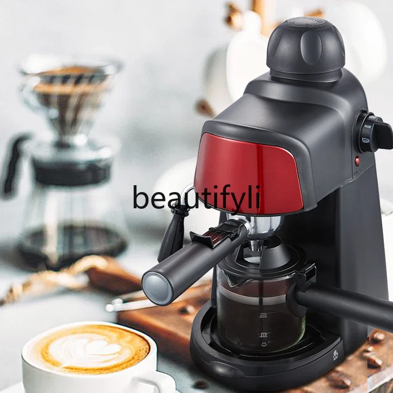 

Coffee machine household, espresso machine, steam milk foam small mini semi-automatic