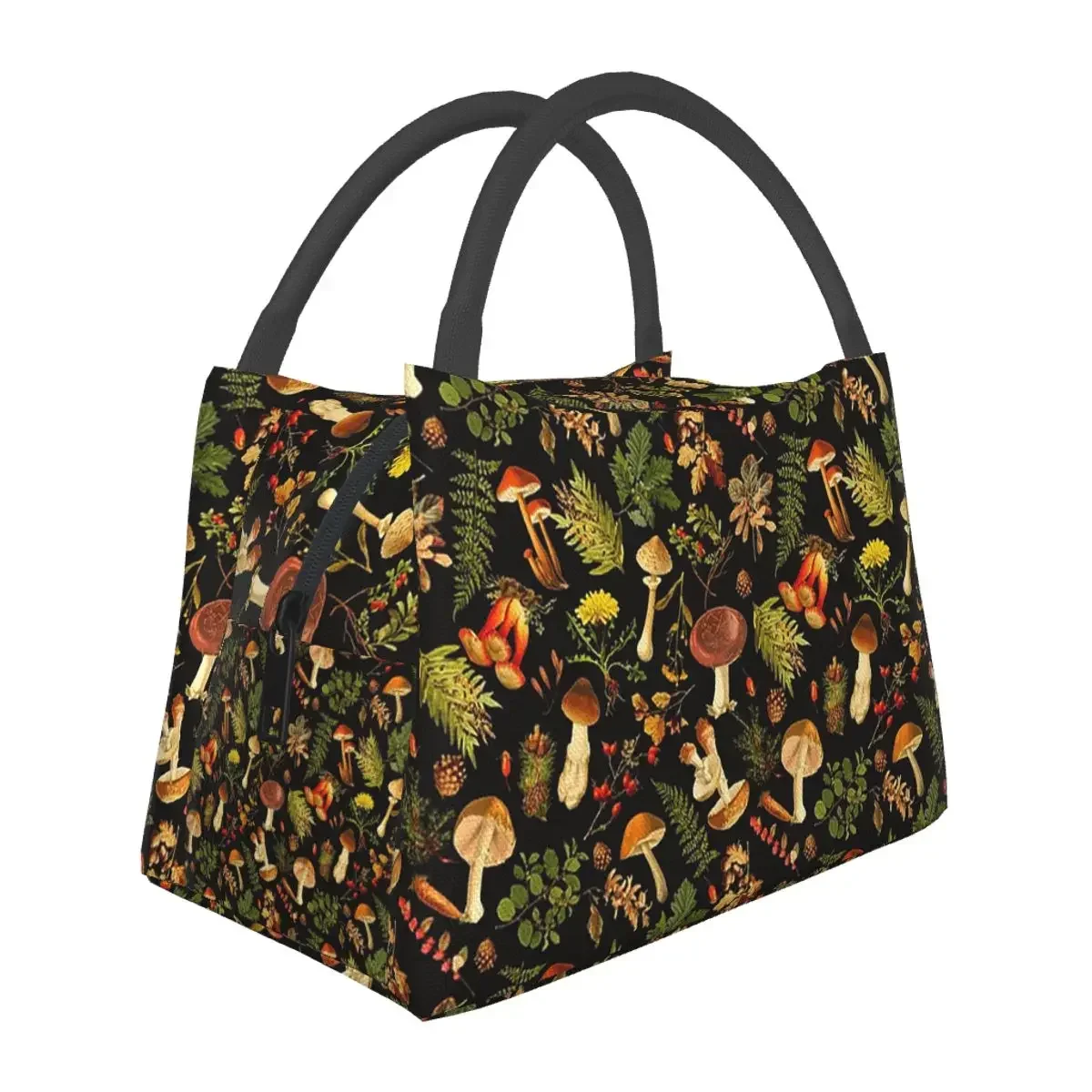 

Thanksgiving Mushrooms Harvest Botanical Night Garden Lunch Bags Insulated Bento Box Picnic Bags Cooler Thermal Bag for Woman