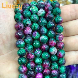 Natural Stone Epidote Zoisite red and Green Handmade Beads For Jewelry Making DIY Earrings Bracelet 15