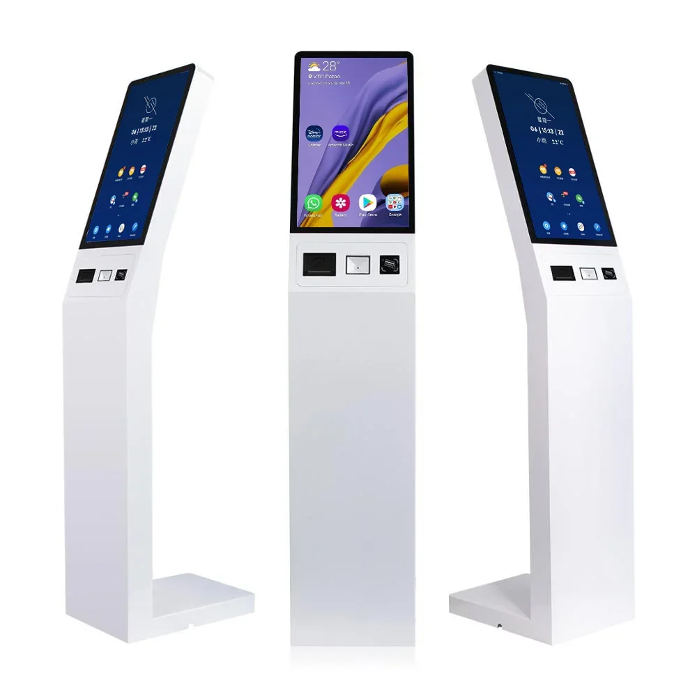 Payment Terminal 15.6 21.5 32 43 Inch Interact Self Service Machine Capacitive Touch Screen Information Kiosk with POS Bracket