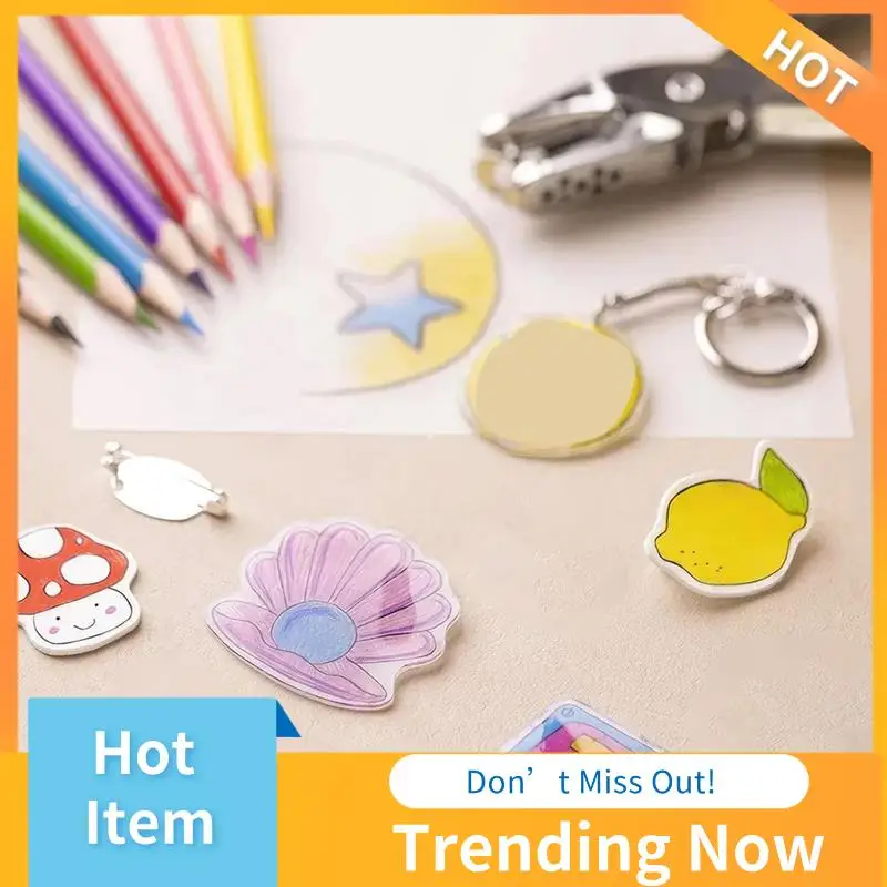 CMHI-229 Piece Shrink Plastic Sheet Set, Shrink Paper Keychain Kit With 20 Sheets Of Shrink Paper, Hole Punch And Keychain