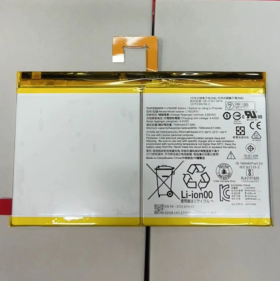，。for Lenovo Tablet Tab M10 FHD REL TB-X605FC X605LC Original L16D2P31 Battery，。