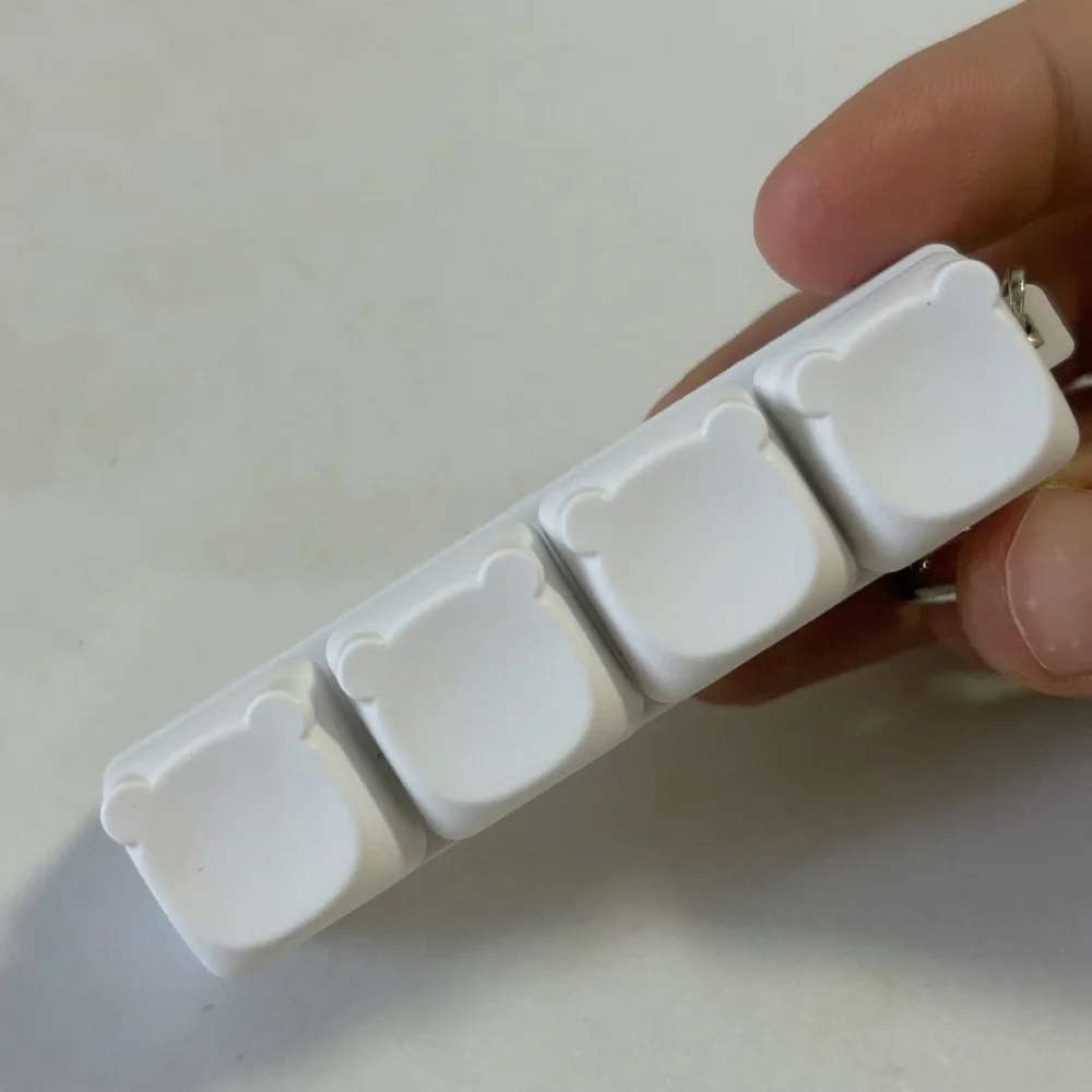 Relaxing 2/3/4/9Keys Fidget Keychain Bear Head Keys Button Button Keychain Pass The Time Relief Stress Fingertip Toys