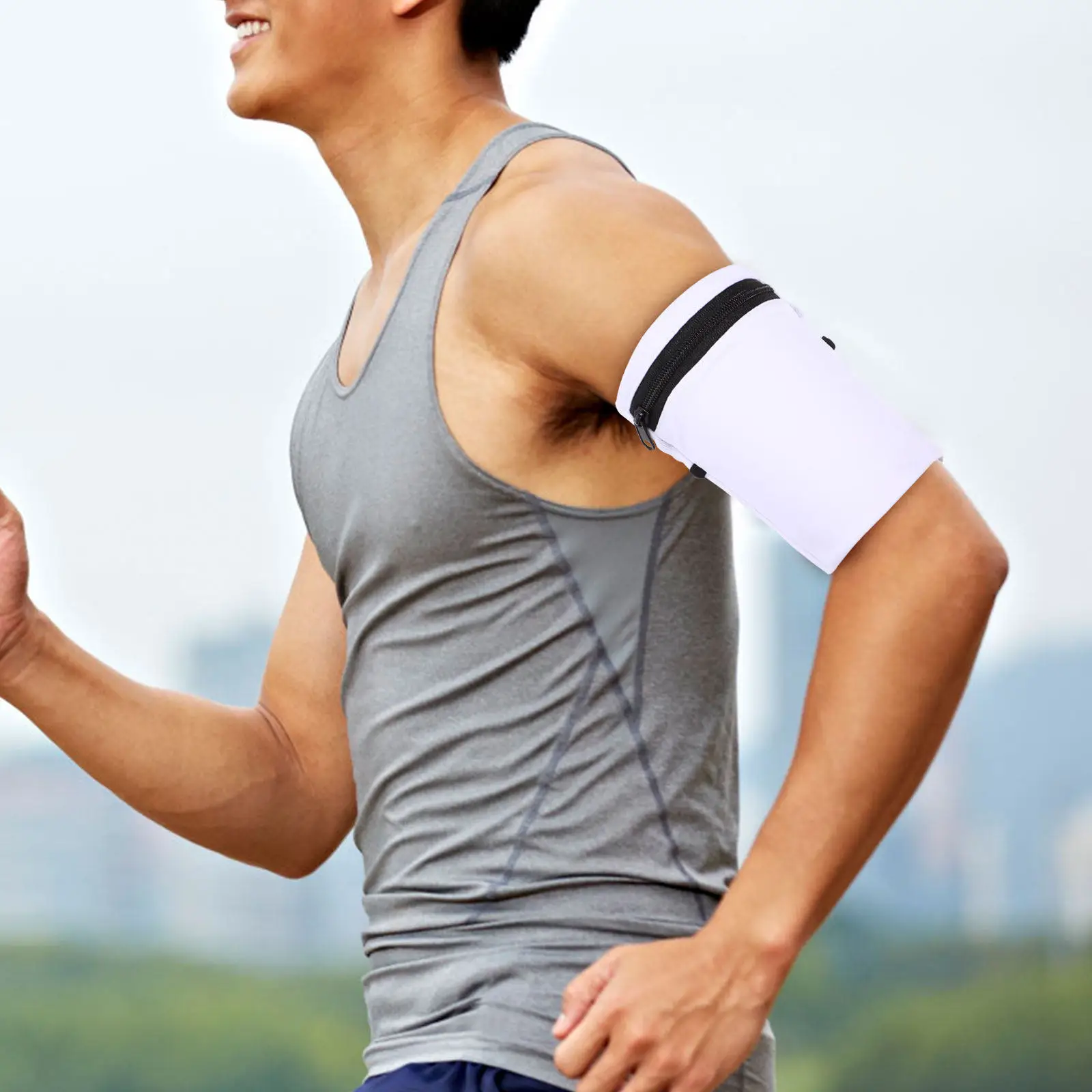 Premium Elastic Sports Armband Bag for Phone Running Cycling Workout Arm Storage Pouch Breathable Lightweight Secure Fit Cell