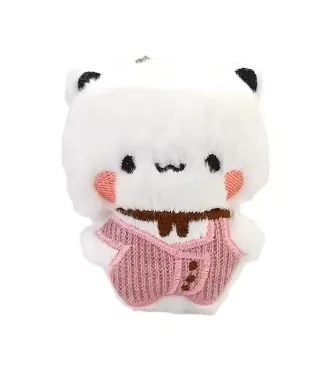 1/2Pcs Neue Panda Bubu und Yier Plüsch Anhänger Schlüsselbund Puppen Niedlichen Cartoon Panda Bär Schlüssel Ring Rucksack anhänger Paar Geschenke